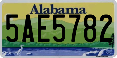 AL license plate 5AE5782