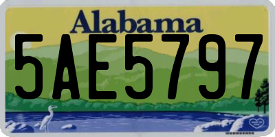 AL license plate 5AE5797