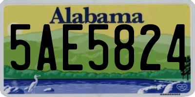 AL license plate 5AE5824