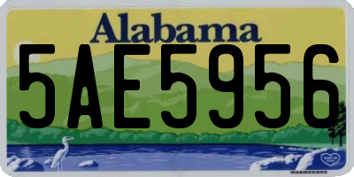 AL license plate 5AE5956