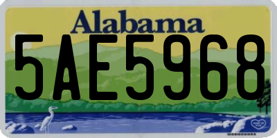 AL license plate 5AE5968