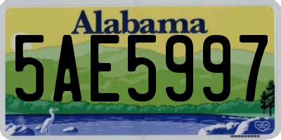 AL license plate 5AE5997