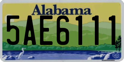AL license plate 5AE6111