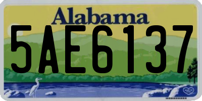 AL license plate 5AE6137