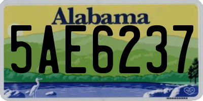 AL license plate 5AE6237