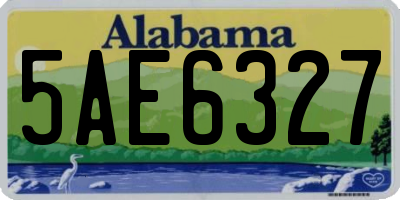 AL license plate 5AE6327
