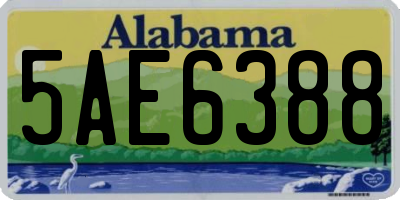 AL license plate 5AE6388