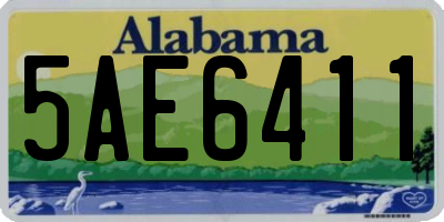 AL license plate 5AE6411