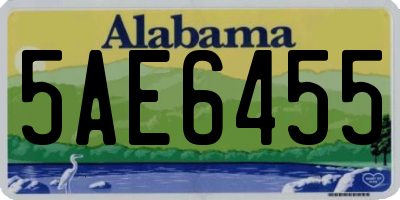 AL license plate 5AE6455