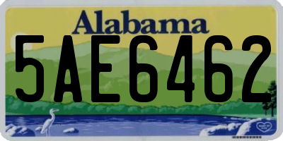 AL license plate 5AE6462