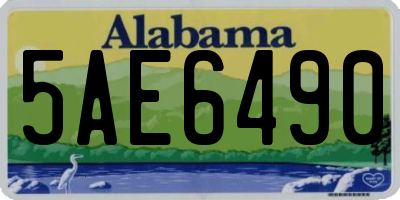 AL license plate 5AE6490