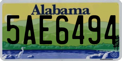 AL license plate 5AE6494