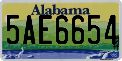 AL license plate 5AE6654