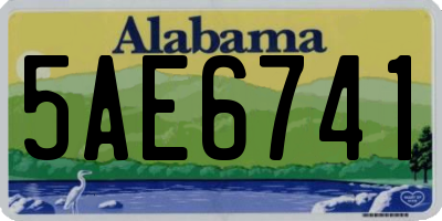 AL license plate 5AE6741