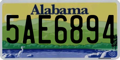 AL license plate 5AE6894