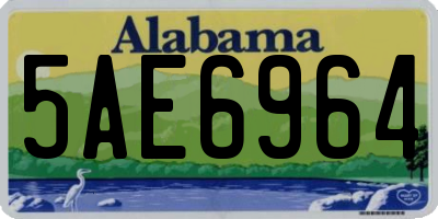 AL license plate 5AE6964