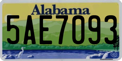 AL license plate 5AE7093