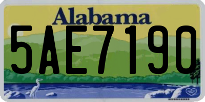 AL license plate 5AE7190