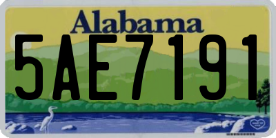 AL license plate 5AE7191