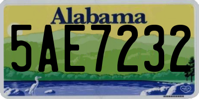 AL license plate 5AE7232