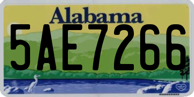 AL license plate 5AE7266
