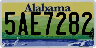 AL license plate 5AE7282