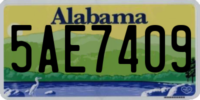 AL license plate 5AE7409