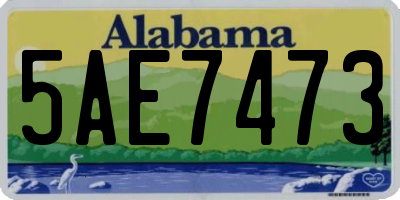 AL license plate 5AE7473