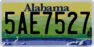 AL license plate 5AE7527