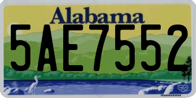 AL license plate 5AE7552