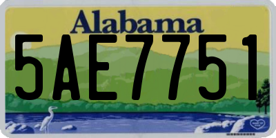 AL license plate 5AE7751