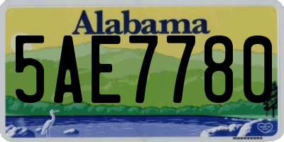 AL license plate 5AE7780