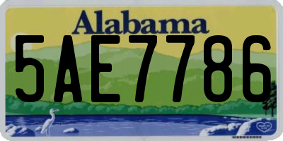 AL license plate 5AE7786