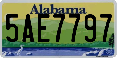 AL license plate 5AE7797