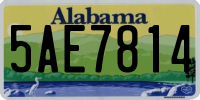 AL license plate 5AE7814