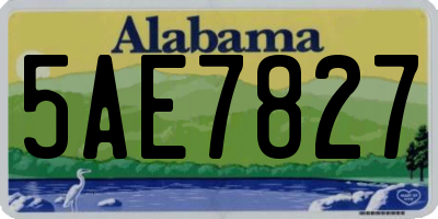 AL license plate 5AE7827