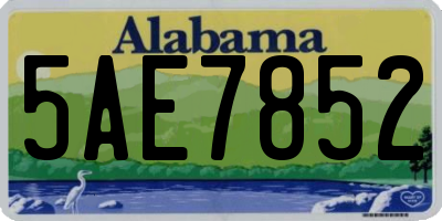 AL license plate 5AE7852