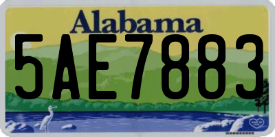 AL license plate 5AE7883