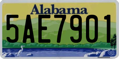 AL license plate 5AE7901