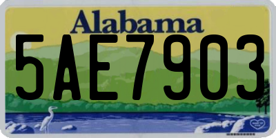 AL license plate 5AE7903