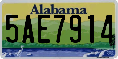 AL license plate 5AE7914
