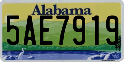 AL license plate 5AE7919