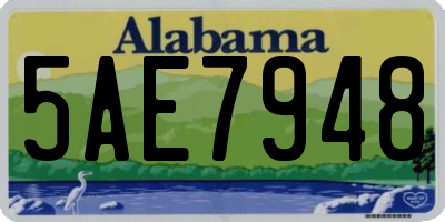 AL license plate 5AE7948