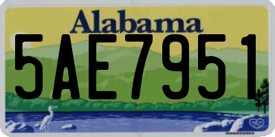AL license plate 5AE7951