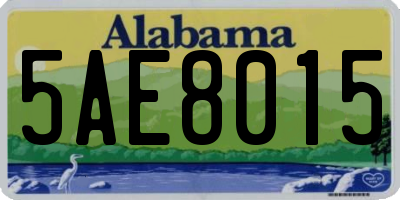 AL license plate 5AE8015
