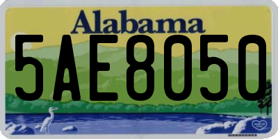 AL license plate 5AE8050