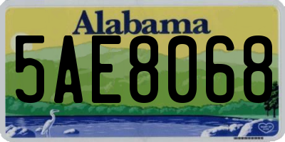 AL license plate 5AE8068