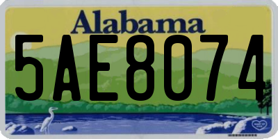 AL license plate 5AE8074