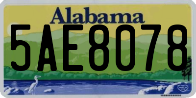 AL license plate 5AE8078