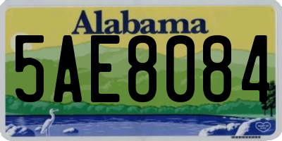 AL license plate 5AE8084